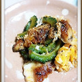 ＴＯＭＯＷＡＴ's cooksnap of when they made うなぎとゴーヤの卵とじ.
