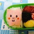 だぁLOVE♪'s cooksnap of when they made キャラ弁＊ハムで簡単＊ぶたさん弁当.