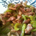 rica0205's cooksnap of when they made 砂肝とピーマンの酒蒸し.