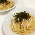 papikun's cooksnap of when they made 和風☆たらこ＆いかのスパゲティ.