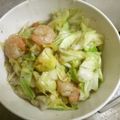 wavefile's cooksnap of when they made 海老とキャベツの塩にんにく炒め＊.