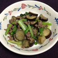 mintpino's cooksnap of when they made 小松菜と茄子の挽肉炒め＼(^o^)／.