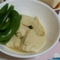 Disney♪♪'s cooksnap of when they made こうや豆腐とスナップえんどうの煮物.
