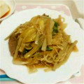 Disney♪♪'s cooksnap of when they made ゴボウと白菜のすき焼き風.