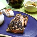 leafmama's cooksnap of when they made 材料２つ！！鮭のたっぷり胡麻衣焼き☆.