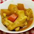ももん８'s cooksnap of when they made 手羽元・大根・卵のこってり煮物カレー風味.