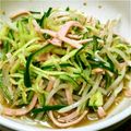 nicconicco's cooksnap of when they made ハムきゅうりもやし＊中華サラダ.