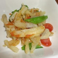 堕天使M's cooksnap of when they made 絹さやとウインナーとジャガイモ炒め☆簡単.