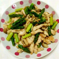 ゆい☆まゆ☆ママ's cooksnap of when they made アスパラと鶏むねの中華炒め.