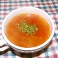 Satoco❋'s cooksnap of when they made あっというま☆トマトスープ.