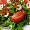 ずみまめ's cooksnap of when they made 水菜と竹輪とトマトの和サラダ♪.