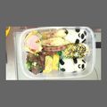 たむchan's cooksnap of when they made パンダのおにぎり弁当.