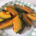 ♪かずみ♪'s cooksnap of when they made かぼちゃのガーリックソテー.
