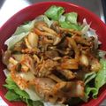 ーあーやー's cooksnap of when they made レタスときのこのキムチサラダ.