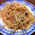 藤堂葵乃's cooksnap of when they made ベーコンとほうれん草の醤油パスタ.