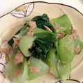 suusanex's cooksnap of when they made チンゲン菜とツナの和え物.