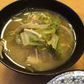 romia's cooksnap of when they made 白菜と油揚げのお味噌汁.