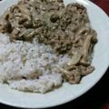毎日迷走中's cooksnap of when they made 15分でカフェ飯♪牛肉のクリームシチュー.