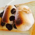be_minami's cooksnap of when they made S'moreトースト（チョコマシュマロ）.