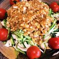 emimaman's cooksnap of when they made 自家製ﾀﾞﾚで鶏ササミ棒々鶏(＊≧Δ≦).