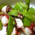 450μmの天体観測's cooksnap of when they made タコとスナップえんどうのガーリック炒め.