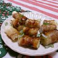 赤い電話's cooksnap of when they made 白ネギの豚バラ巻き.