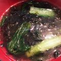 Naotani's cooksnap of when they made ☆三ツ星ほうれん草のお吸い物☆.