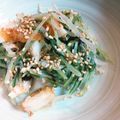 いしまいﾁｬﾝ's cooksnap of when they made 水菜とちくわの塩ドレッシングサラダ☆.