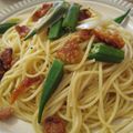 空飛ぶぺんぎん's cooksnap of when they made 鶏皮とオクラのパスタ.