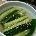 ラピナス's cooksnap of when they made 即席＊きゅうりの寿司酢づけ.