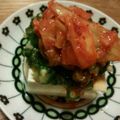 momomilco's cooksnap of when they made ＊キムチとおくらののっけ盛り冷やっこ＊.