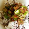 ｺｺﾁﾝ's cooksnap of when they made オクラのゆかり和えご飯.
