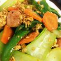 ねっち〜☆'s cooksnap of when they made チンゲン菜人参ピーマンのカレー卵炒め☆.