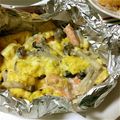 しかっちゃん's cooksnap of when they made ✿*⋆サーモンのマヨegg包み⋆*✿.