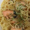 310☆M's cooksnap of when they made サーモンと玉ねぎのスパゲティ.