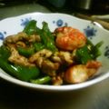 亀の子ども's cooksnap of when they made 海老豚肉ピーマンのカレー炒め.