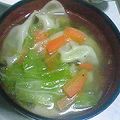 いがっち's cooksnap of when they made あっという間に☆簡単スープ水餃子♪.