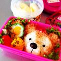 恋ちゃんのママは㍉'s cooksnap of when they made キャラ弁☆簡単　ふわふわダッフィー♪　.