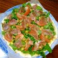 koboo's cooksnap of when they made レタスと生ハムのサラダピザ(｡╹◡╹｡).