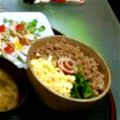 michygel's cooksnap of when they made ひき肉とたけのこの美味しい二色そぼろ丼♪.
