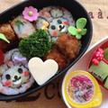 ちぇるん115's cooksnap of when they made 運動会・行楽くまさんの海苔巻き　キャラ弁.