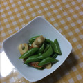 ゆきんこ２１７'s cooksnap of when they made スナップエンドウとちくわのオイマヨ炒め.