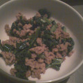 rikohs's cooksnap of when they made 大根葉と豚肉の炒め物.