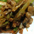 あかぷり's cooksnap of when they made ウドの皮と豚肉のコチ醤炒め.