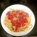 邑璃。's cooksnap of when they made 簡単！あっさりトマトパスタ.
