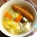 まゆのふ♬'s cooksnap of when they made ■糖質制限■白菜豆腐卵スープ簡単朝ランチ.