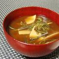 Snow＊Love's cooksnap of when they made 春の味覚♫タケノコとワラビのお味噌汁♡.