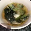 didiko's cooksnap of when they made レタスとわかめの中華スープ.