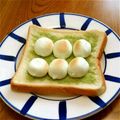 msft5632's cooksnap of when they made おやつトースト☆抹茶ラテ＋マシュマロ.