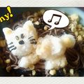 秋の開運BAR's cooksnap of when they made 大根おろしアート❤︎子ねこちゃん♪.